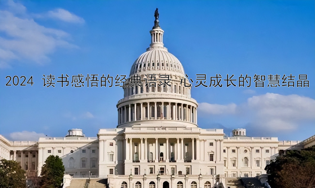 2024 读书感悟的经典语录 心灵成长的智慧结晶