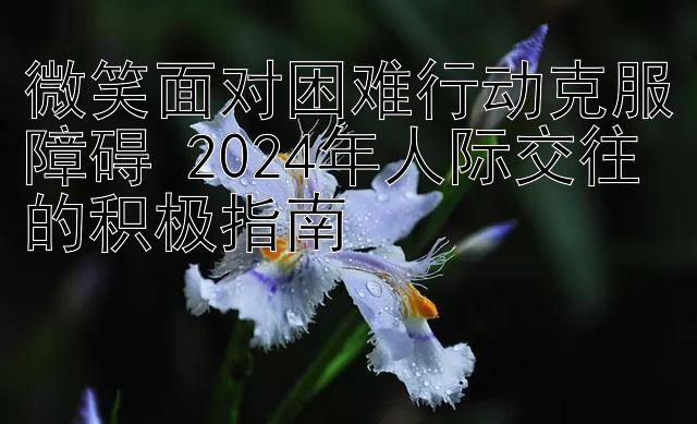 微笑面对困难行动克服障碍 2024年人际交往的积极指南