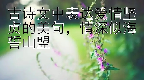 古诗文中表达爱情坚贞的美句，情深似海誓山盟