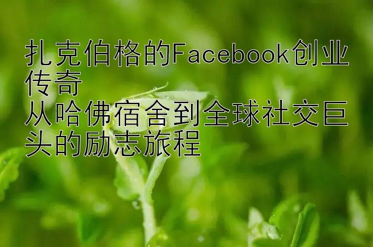 扎克伯格的Facebook创业传奇  